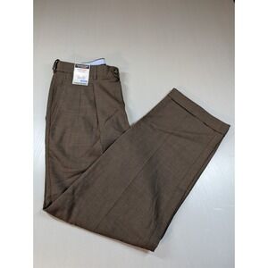 Roundtree Yorke TravelSmart Wool Blend Pleated Expander Waistband Pants 36x30